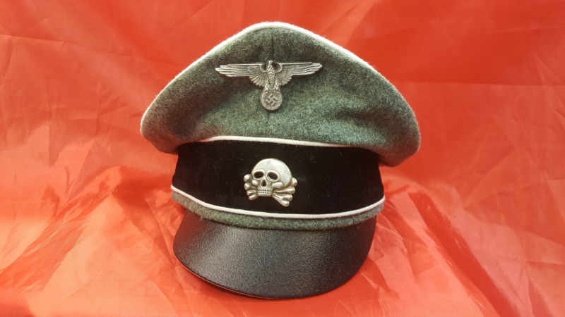 WWII German Waffen SS Crusher Visor Cap 