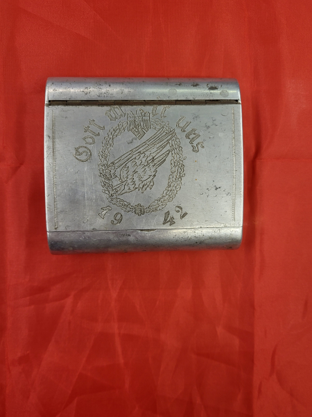 WW2 World War two German Smoke Box Cigarette Box Port Cigar Gott mit uns  (God is with us)